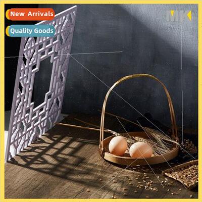 Vintage Chinese Window Shadow Grid Photography Backdrop Prop