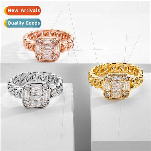 ins simple woven chain ring female Korea fashion hundred wh