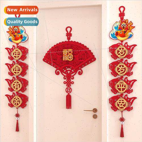 2024 Decorative s Chinese New Year Hanging Fuzzy Entry Door