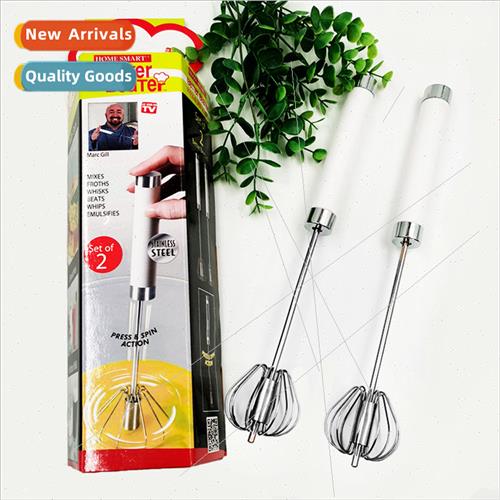 Semi-automatic whisk hand-pressed rotary cream mixer whisk b