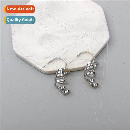 mple metal texture wire earrings female niche hundred wh ear