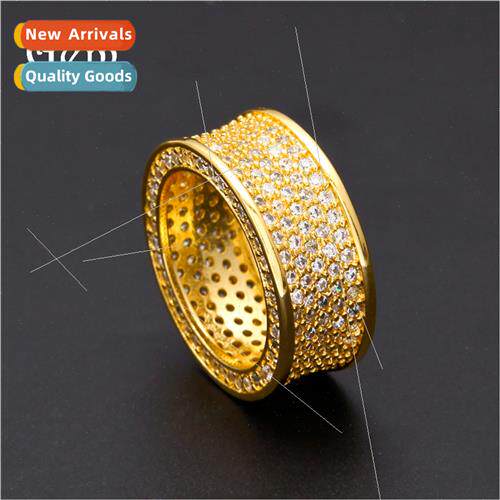 Hip Hop Ring Men Gold wh Diamonds che Finger Ring