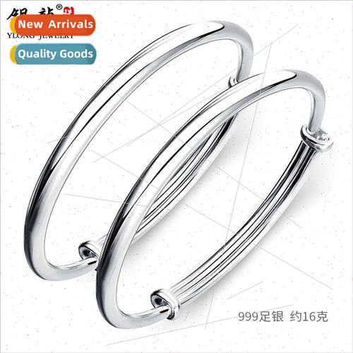 Baby baby bracelet silver glossy bracelet simple kids childr
