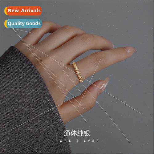 S925 silver Korea lifetime rich flower ring female ins niche