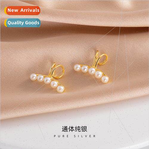S925 silver small shed Song a ear bone clip female summer wh