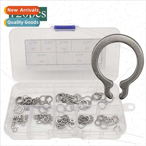 120pcs boxed stainless steel hoist retaining ring shaft card