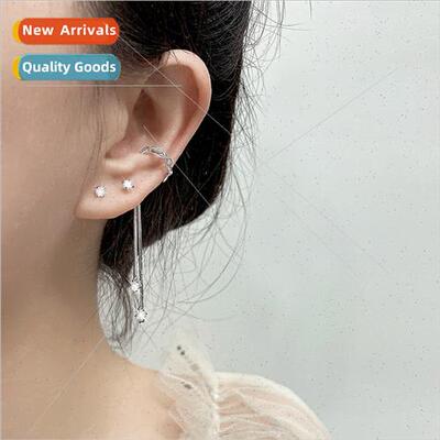 Skeleton intertwined twist lines ear clip female students ta