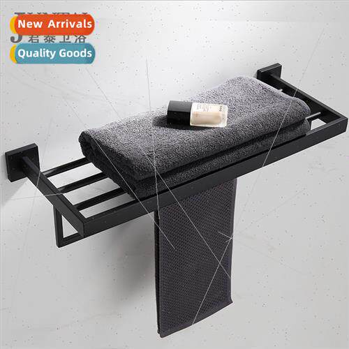 8001 Black Towel Rack Double Rod 304 Bathroom Pendant K Bath