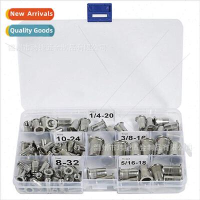 77pcs flat head Stainless inch rivet stripe nut knurled flat