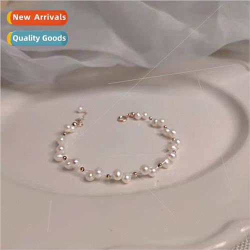 Hand-woven fancy natural small pearl bracelet niche bracelet