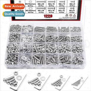 1220pcs304 round head hexagon socket set screws set pan head