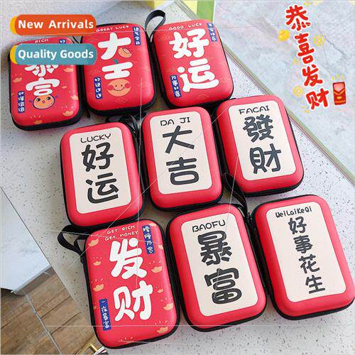 Model red large rectangular cartoon cute earphone change org