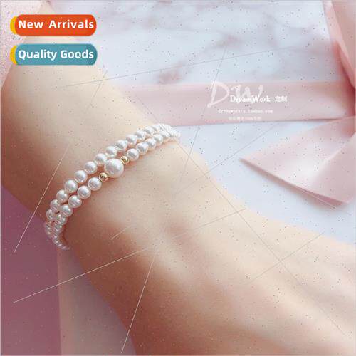 mple Korea niche small pearl bracelet 14k wrapped gold teena