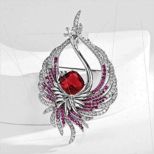 New wing language Phoenix brooch noble elegant zirconia coat