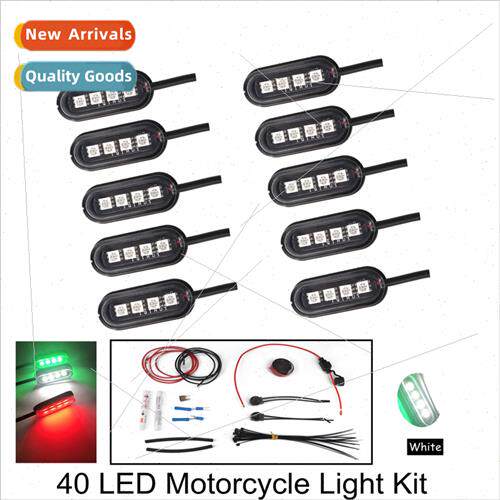 Motorcycle Modification LED ghts-Green 10pcs Off-Road Motorc