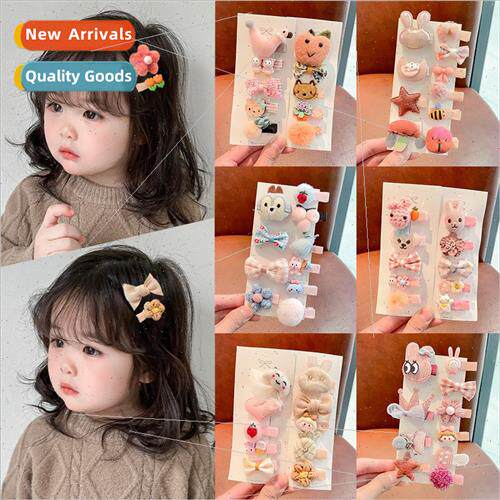 Baby hair clips girls full wrap cloth does not hurt hair inf