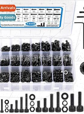 1600pcs boxed screws black cylindrical head socket head cap