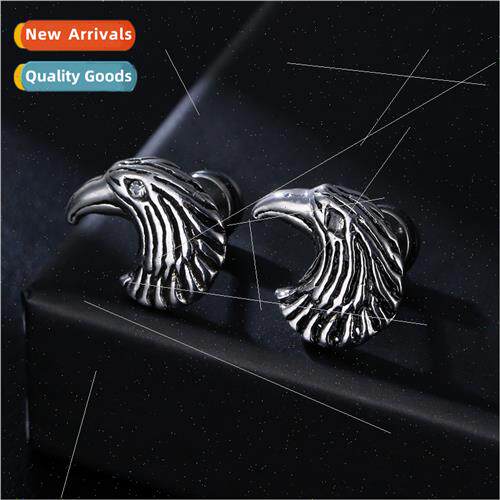 Europe casting eagle earrings female simple stainless steel
