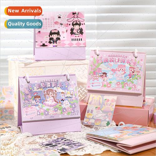 2024 Soft Colorful s Dress Up Calendar Book Cute Cartoon Des