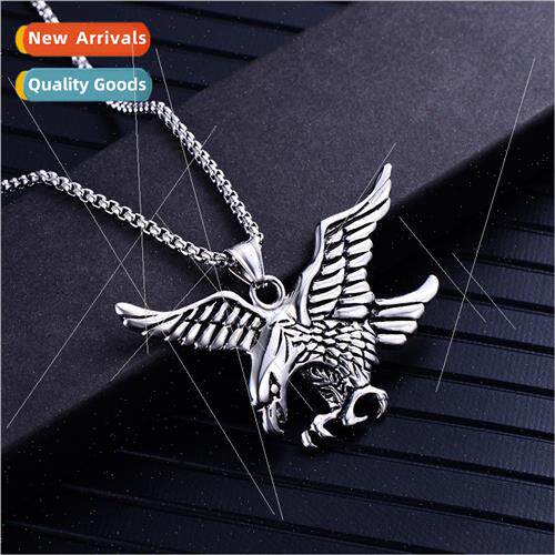 Eagle wings necklace men vintage Thai silver fashion pendant