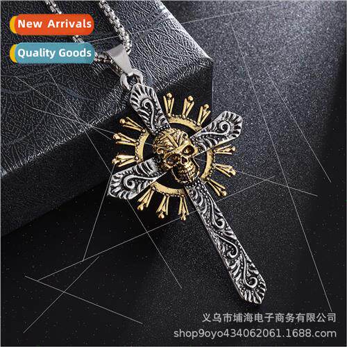 Jewelry Fashion Korea Retro Men Women Skull Cross wh Copper