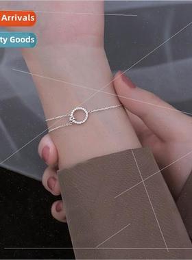INS cold wind simple interlocking circle bracelet delicate z