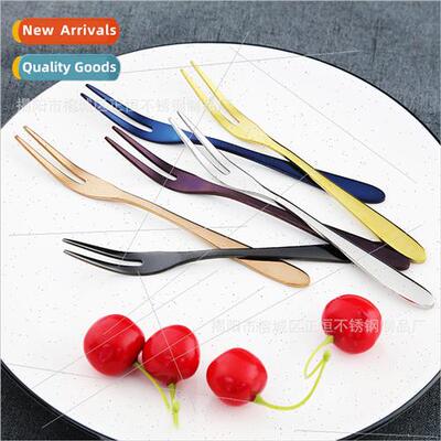 Western 304 Fru Fork Fashion Cake Ice Cream Fork Two Tines S