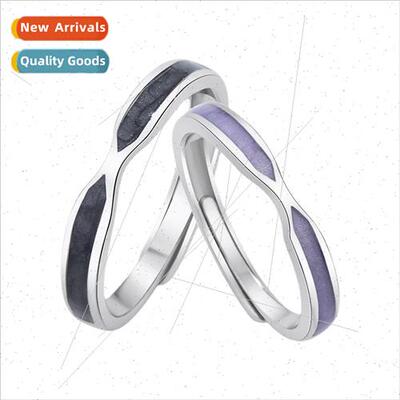 New a kiss love couple men women ring Mori simple niche hund