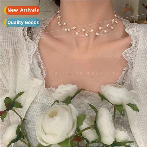 Koreafull star necklace female sweet fairy e branch pearl co