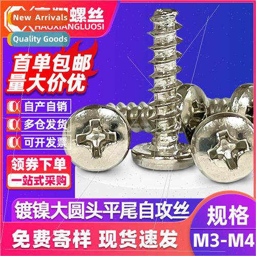 BB large round head flat tail tapping screws cross large pan