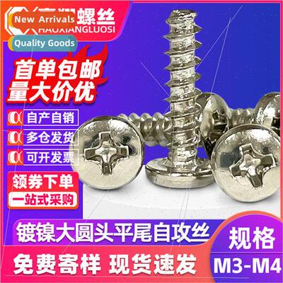 BB large round head flat tail tapping screws cross large pan