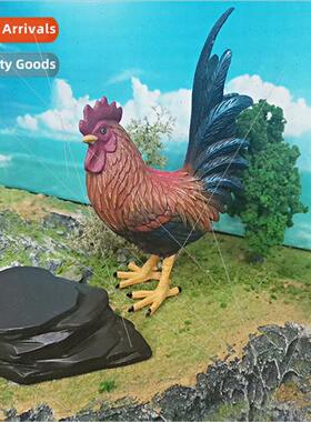 Solid plastic farm poultry animal rooster model floor decora