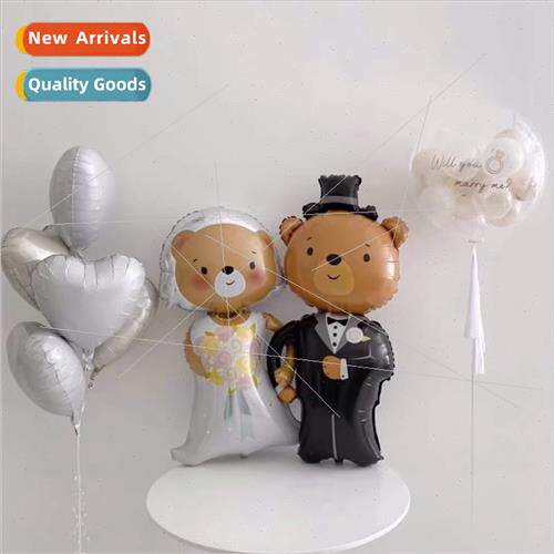 Cartoon bear bride groom wedding decoration decoration weddi