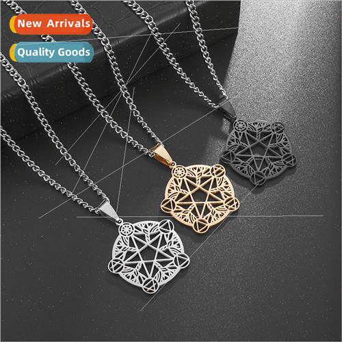 Newkirk Stainless Steel Pentagram Pendant Necklace Celtic St