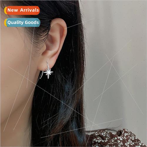 che hexagram earrings zirconia star earrings u-shaped tide a
