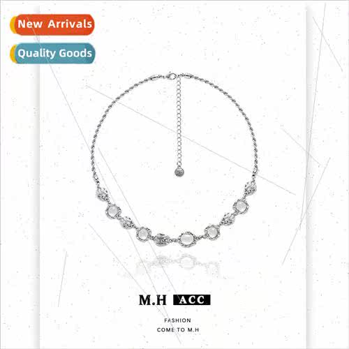 Transparent Egg Surface Irregular Alloy Necklace适用Women Ni