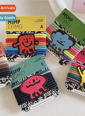 Leather bhigh elasticy durable basic colorful hair tie head