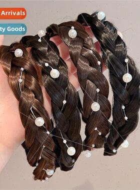 Pearl fishbone braid wig hair bfemale 2023 new twisted braid