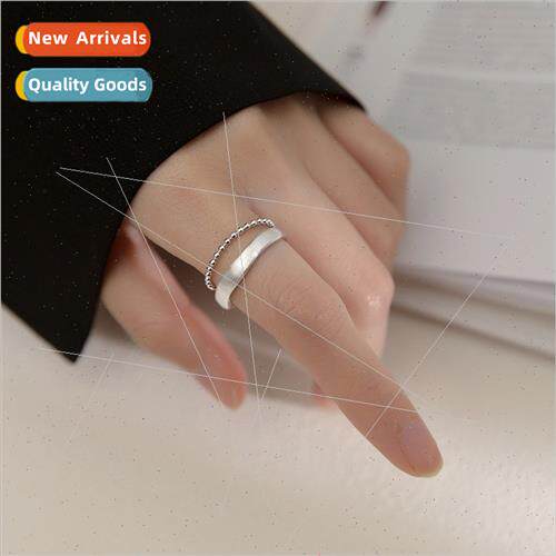 Female Korea mple Double Layers Finger Ring Openings Creativ