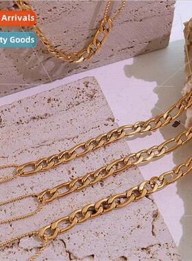 ins cold wind Europe double layer round bead necklace patchw