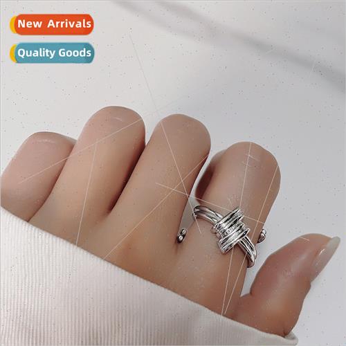 ne Wrap Rope Knot Ring Minimalist INS Geometric Knot Europe