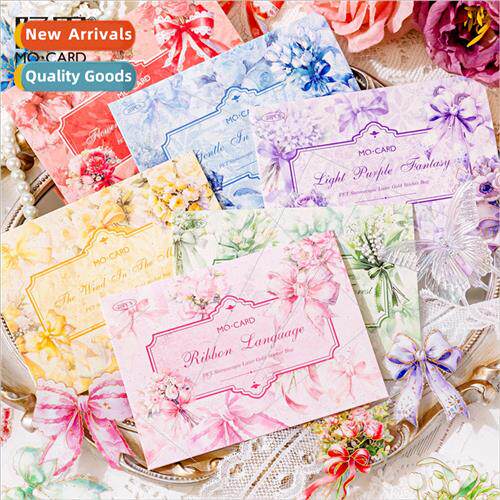PET three-dimensional laser gold sticker pack dreamy fabric