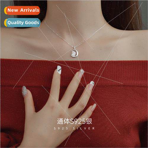 S925 lver Jade Rabb Necklace Women che New Sweater Chain Acc