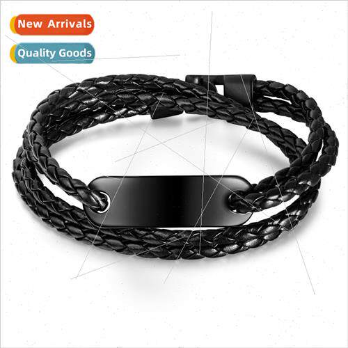New Europe leather bracelet PU leather tide men bracelet thr