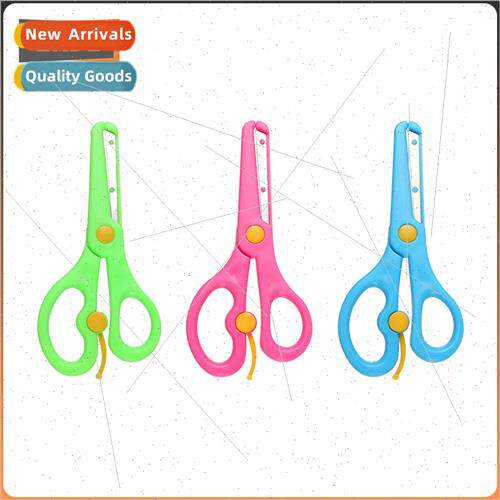 Plastic student anti-pinch scissors creative handmade paper-