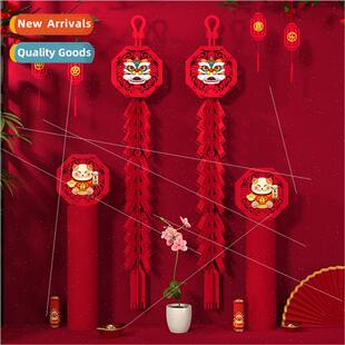 2024 Decorative Fuzzy Firecracker Hanging Decoration Flockin