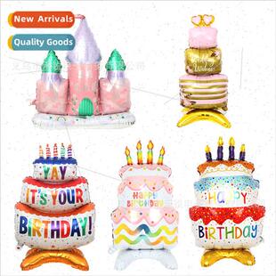 Cloud base castle standing wedding cake aluminum film balloo