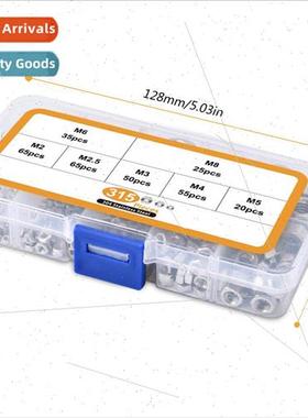 315pcs hexagon nuts set 304 Stainless hexagon nuts DIN934 nu