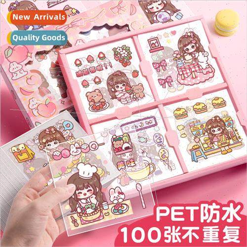 pet waterprostickers children cute stickers ins handbook mat