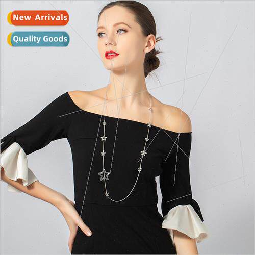 Fashion Necklace Europe Delicate Star Long Necklace Ladies M